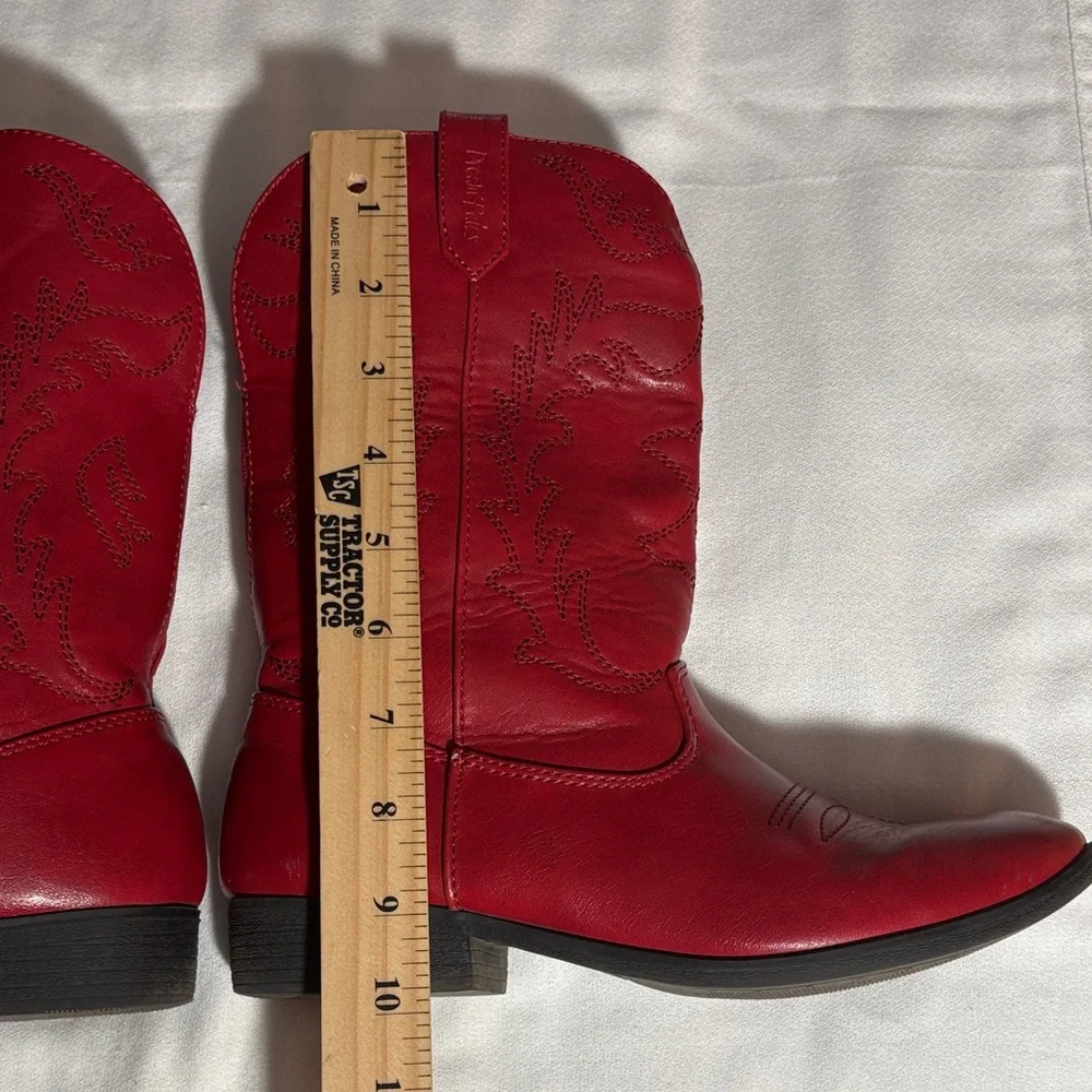 Dream Pairs Red Western Cowgirl Boots - Excellent Condition! Size 5
